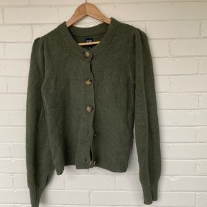 green gap cardigan
